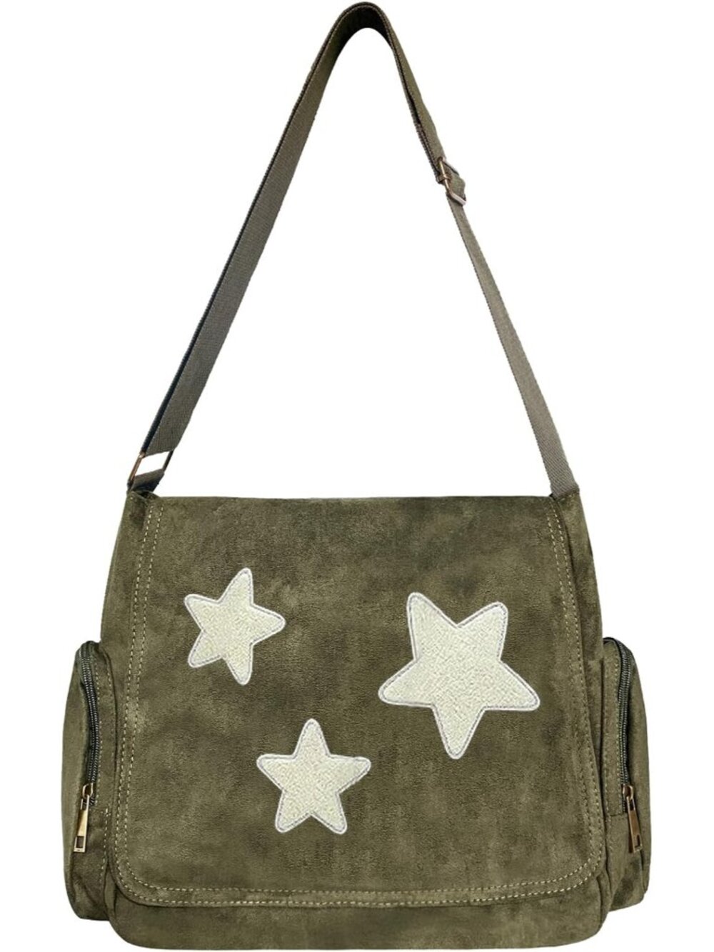 Pattern Messenger Bag Cute Suede Crossbody Bags Women/Men Shoulder Handbags Mess